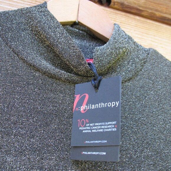 NWT n:philanthropy Demetra Metallic Ruched Mini Dress - Picture 11 of 12